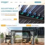 EROMMY 10 ft. W x 10 ft. D Outdoor Louvered Pergola - Image 5
