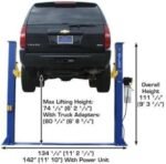 ATLAS Automotive Equipment 9KBPX 2-Post Lift/Hoist, Baseplate Style, 9’6″ Minimum Ceiling Height, 9,000lb Capacity, Symmetric Arms, Dual Hydraulic Chain Drive Cylinders, for Low Ceiling Home Use - Image 4