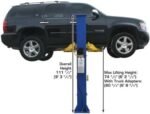 ATLAS Automotive Equipment 9KBPX 2-Post Lift/Hoist, Baseplate Style, 9’6″ Minimum Ceiling Height, 9,000lb Capacity, Symmetric Arms, Dual Hydraulic Chain Drive Cylinders, for Low Ceiling Home Use - Image 5