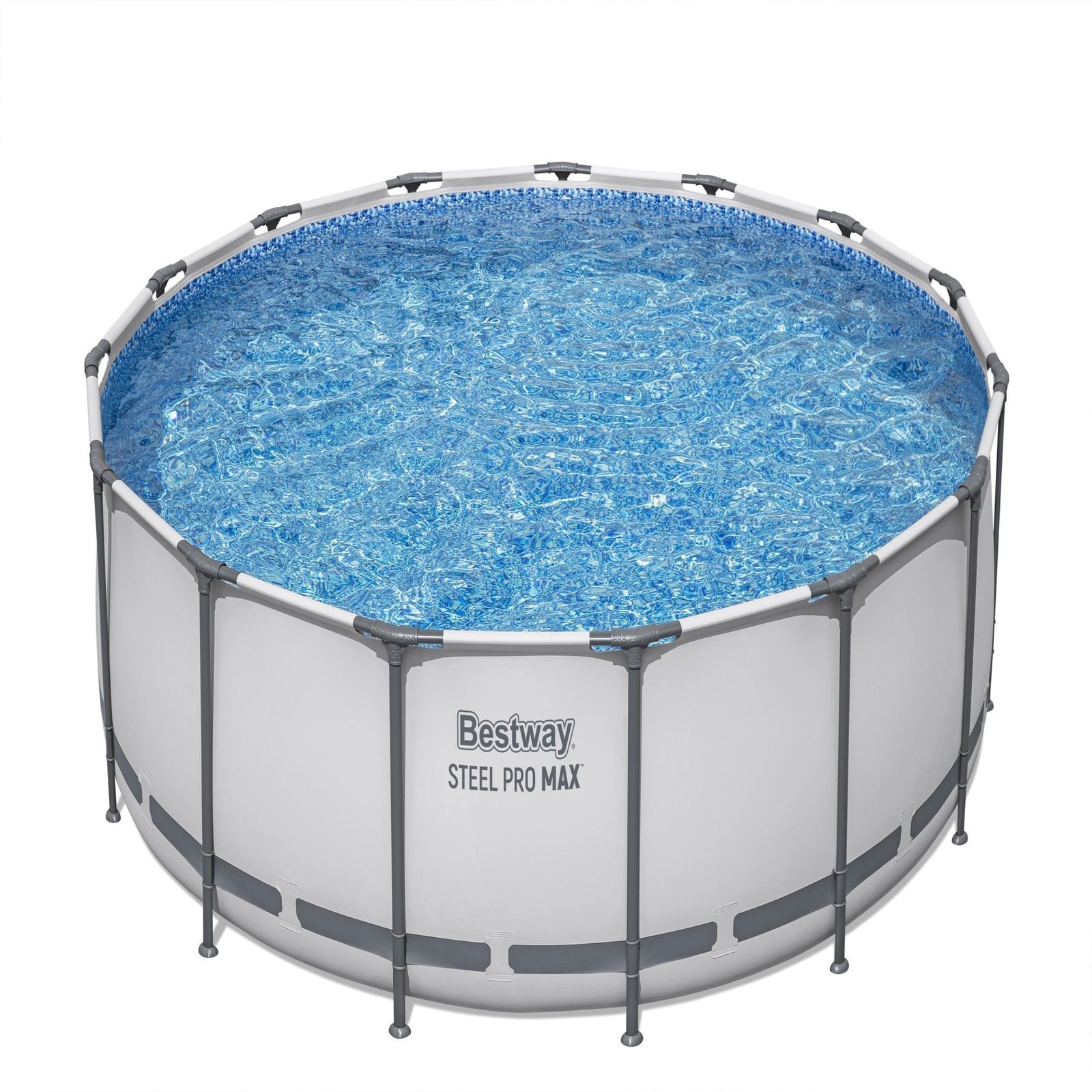 Bestway-Steel-Pro-MAX-15-x-48-Round-Above-Ground-Swimming-Pool-Set_412a20e7-3e66-41ff-a9d8-b77b5d1c360a.0a0a469baf6276bf5f3d59215ebda7dc.jpg Bestway Steel Pro MAX 10 Foot x 30 Inch Round Metal Frame Above Ground Outdoor Backyard Swimming Pool Set with 330 GPH Filter Pump - Image 1