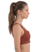 Wire-Free Front Zip Sports Bra - Image 2