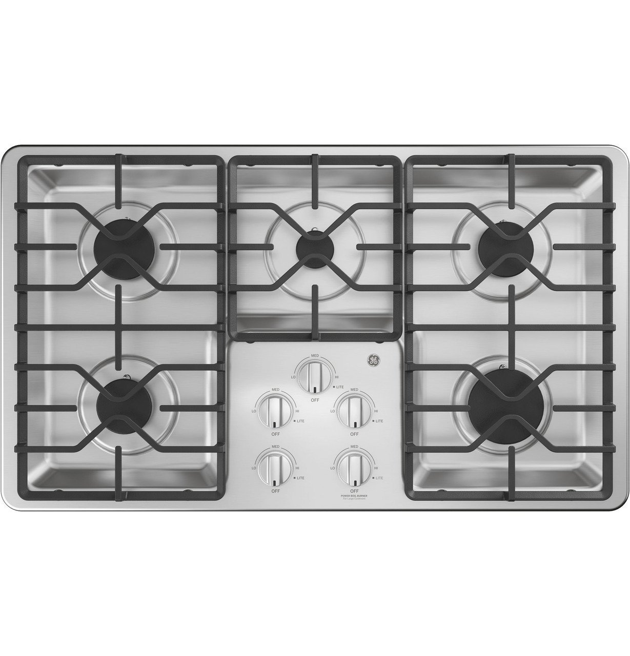 JGP3036SLSS__86460.jpg GE 36″ Built-In Gas Cooktop JGP3036SLSS - Image 1