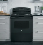 GE 30″ Freestanding Electric Range JB256DMBB - Image 2