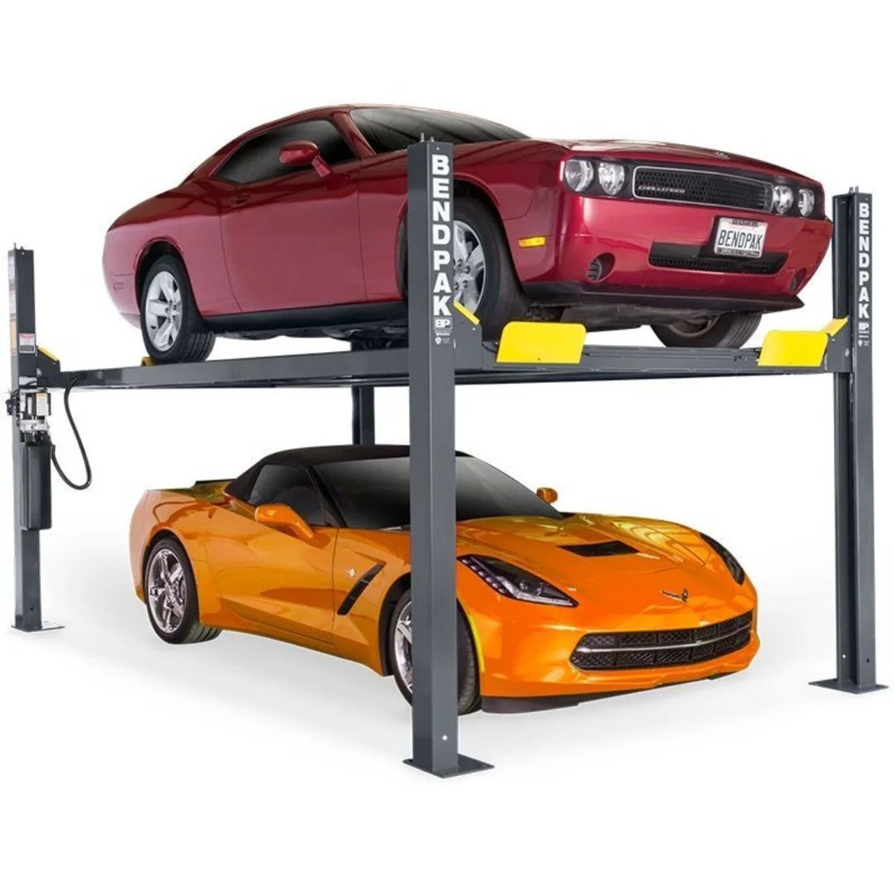 rrlzaJbRJ2qmVchoxucebyf22OYmXLnbSFJNaaAxFtbeqG2q0b7ARlIsXwOVs1XX__17116.jpg Bendpak HD-9 9,000-Lb. Capacity Standard Width 4 Post Car Lift - Image 1