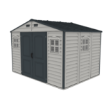 Duramax Woodside Plus – 10ft x 8ft Plastic Garden Shed in Grey - Image 4