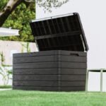 Toomax Dolomiti XXL 970L Garden Storage Deck Box – Anthracite Grey Woodgrain