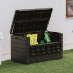 Toomax Dolomiti XXL 970L Garden Storage Deck Box – Anthracite Grey Woodgrain - Image 5