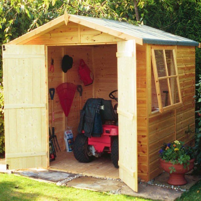 1718_3365_a00aa87d-e501-41bc-a0c6-9c96eec4af90.jpg Shire Alderney 7ft x 7ft Apex Garden Shed - Image 1