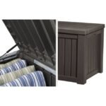 Keter Rockwood Garden Storage Box – Brown – 570L - Image 5