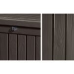 Keter Rockwood Garden Storage Box – Brown – 570L - Image 3