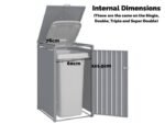 Wood Effect Wheelie Bin Storage – Single Bin Store - Image 5