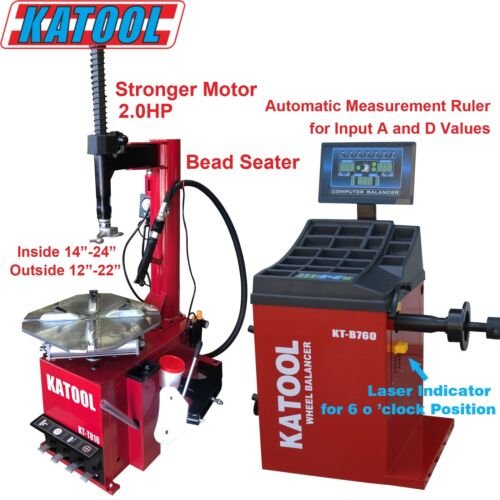 1_4770203a-1679-4d91-b374-2debb93ba2dc.jpg Combo 8: Tire Changer KT810 & Wheel Balancer KT-B760 - Image 1