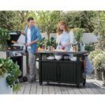Keter Unity XL BBQ Table Double – Anthracite.