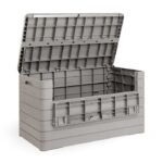 Toomax Dolomiti XXL 970L Garden Storage Deck Box – Warm Grey Woodgrain