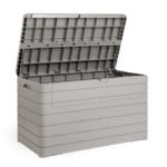 Toomax Dolomiti XXL 970L Garden Storage Deck Box – Warm Grey Woodgrain - Image 3