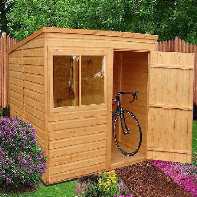 3602_2642_86d797e1-0d9e-469b-bc6e-82c07de4e20b.jpg Shire 6ft x 8ft Pent Wooden Garden Shed - Image 1