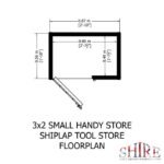 Shire Shiplap 3ft x 2ft Tall Store - Image 3