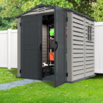 Duramax Store Mate Plus – 6ft x 6ft Plastic Garden Shed in Grey