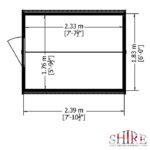 Shire Value Overlap 8ft x 6ft Windowless Shed with Single Door - Image 4