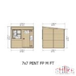 Shire 6ft x 8ft Pent Wooden Garden Shed - Image 6