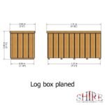Shire Pressure Treated 4ft x 2ft Log Box – Planed Timber - Image 6
