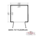 Shire Shiplap 7ft x 7ft Barn Shed - Image 6