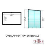 Shire Overlap 6ft x 4ft Pent Shed - Image 5