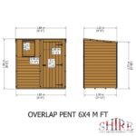 Shire Overlap 6ft x 4ft Pent Shed - Image 6