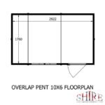 Shire Overlap 10ft x 6ft Pent Shed - Image 5