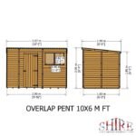 Shire Overlap 10ft x 6ft Pent Shed - Image 7
