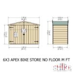 Shire Shiplap 3ft x 6ft x 4ft 8in Bike Storage – No Floor - Image 7
