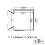 Shire Alderney 7ft x 7ft Apex Garden Shed - Image 7