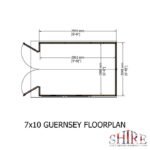 Shire Guernsey 10ft x 7ft Shiplap Apex Shed - Image 7