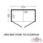 Shire Shiplap 3ft x 7ft Bike Storage – With Floor - Image 4