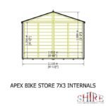 Shire Shiplap 3ft x 7ft Bike Storage – With Floor - Image 5