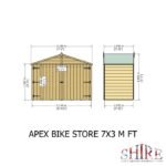 Shire Shiplap 3ft x 7ft Bike Storage – With Floor - Image 6