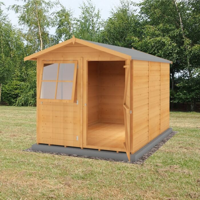 Barracca_swapfront_open_0055-scaled-1-700x700-1.jpg Shire Barraca 10ft x 7ft Shiplap Shed - Image 1