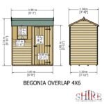 Shire Overlap 4ft x 6ft Reverse Apex Shed - Image 6