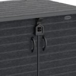 Duramax StoreAway Cedargrain Plastic Garden Storage Box – 850L – Grey - Image 7