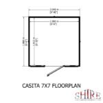 Shire Casita 7ft x 7ft Apex Garden Shed - Image 5