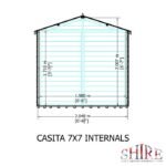 Shire Casita 7ft x 7ft Apex Garden Shed - Image 6