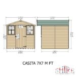 Shire Casita 7ft x 7ft Apex Garden Shed - Image 7