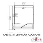 Shire Casita 9ft x 7ft Garden Shed with Veranda - Image 5