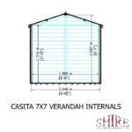 Shire Casita 9ft x 7ft Garden Shed with Veranda - Image 6