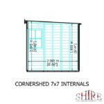 Shire 7ft x 7ft Corner Pressure Treated Shed - Image 6