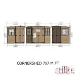 Shire 7ft x 7ft Corner Pressure Treated Shed - Image 7