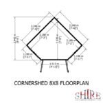 Shire Shiplap 8ft x 8ft Corner Shed - Image 5