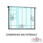 Shire Shiplap 8ft x 8ft Corner Shed - Image 6