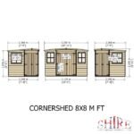 Shire Shiplap 8ft x 8ft Corner Shed - Image 7