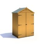 Shire Overlap 4ft x 3ft Shed with Double Doors – Windowless - Image 4